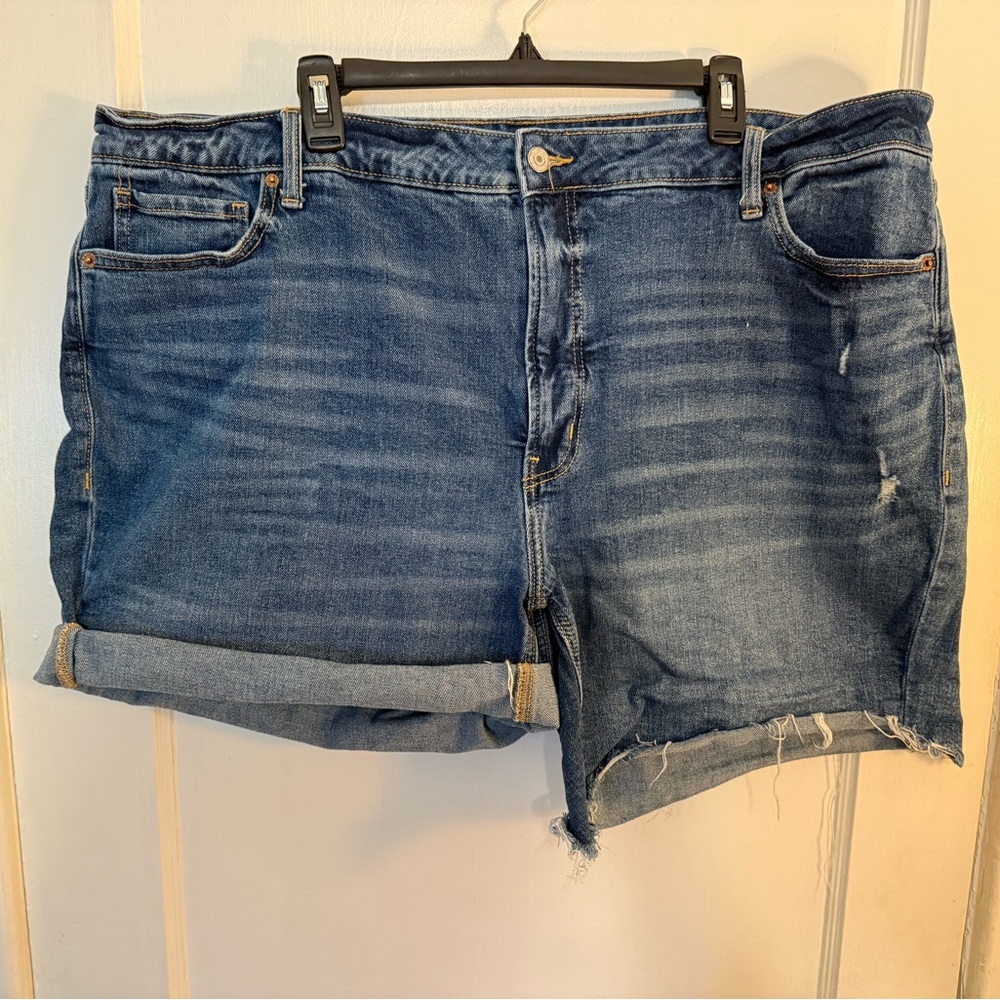 Old Navy Blue Jean Shorts Distressed Casual